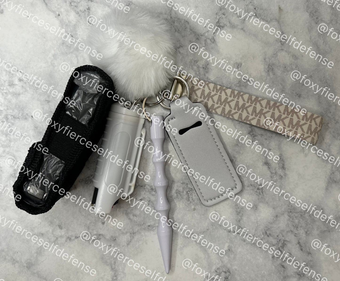 White/Grey Mk Keychain