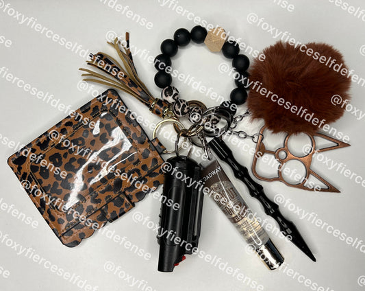 Cheetah Girl Beaded Keychain